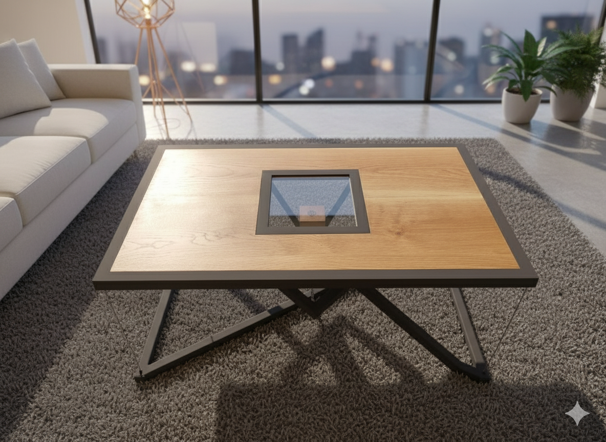 Table basse suspendue